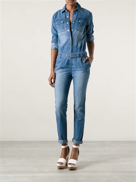 michael michael kors romper|michael kors denim jumpsuit.